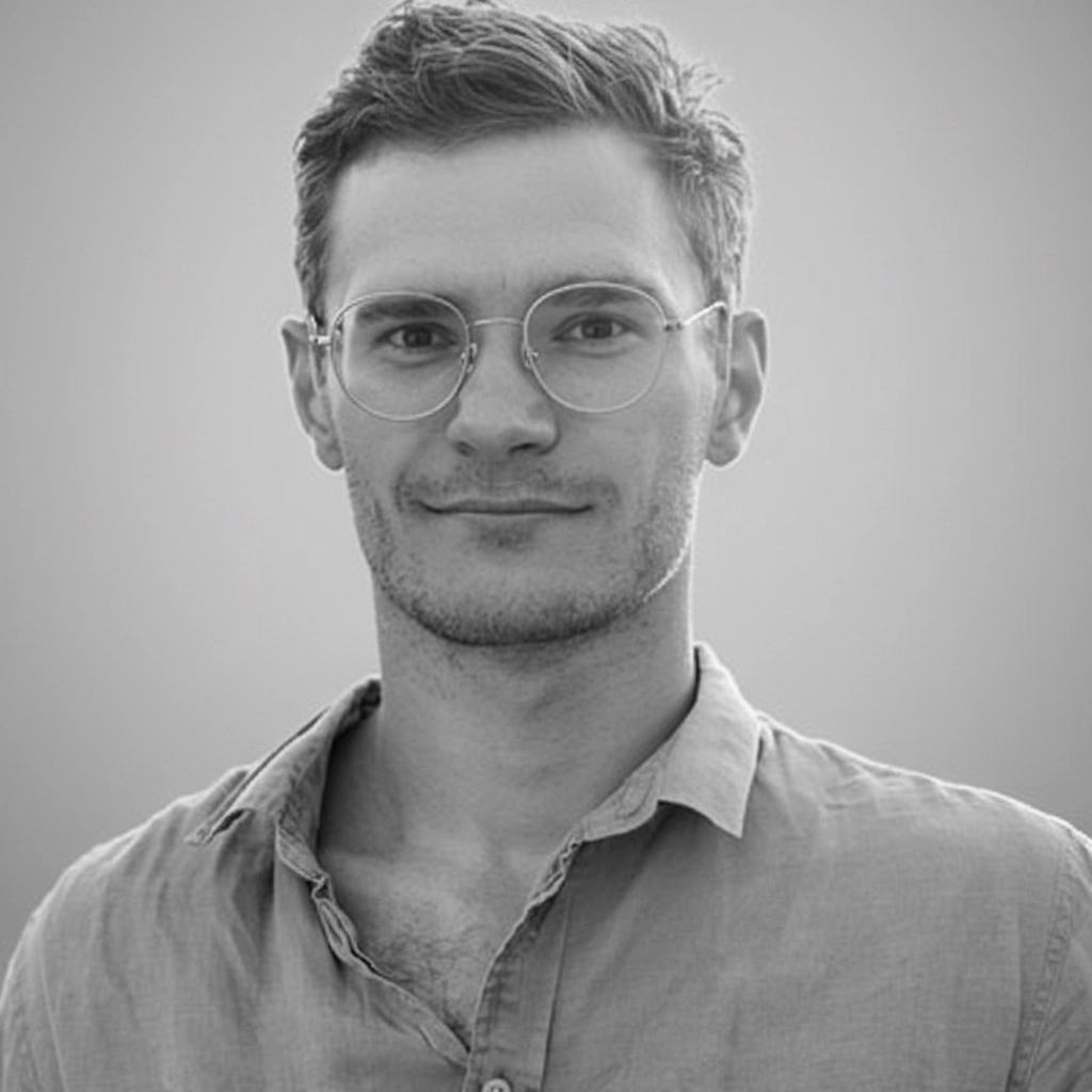 Nils, Porträt in Schwarzweiß